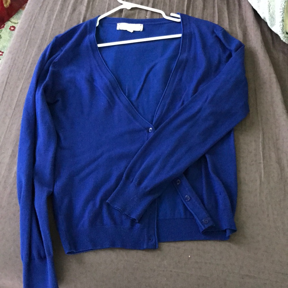 Blue cardigan